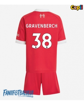 Liverpool Ryan Gravenberch #38 Echipament de Fotbal Replică 2025-26 Copii Acasa (+ Șorturi)